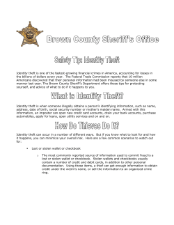 Identity Theft Prevention