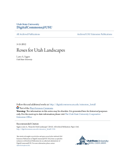 Roses for Utah Landscapes - DigitalCommons@USU