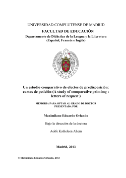 UNIVERSIDAD COMPLUTENSE DE MADRID FACULTAD DE