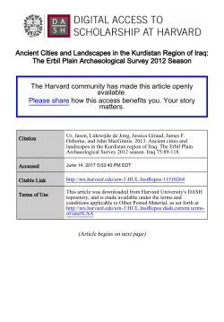 Ur etal 2013 EPAS Iraq - Digital Access to Scholarship at Harvard