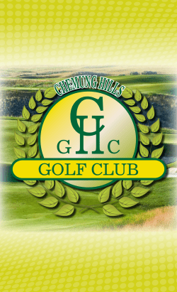GOLF CLUB - Chemung Hills Golf Banquet Center
