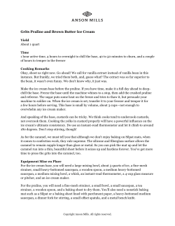 Grits Praline and Brown Butter Ice Cream