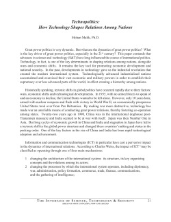 How Technology Shapes Relations Among Nations