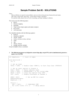 Sample Problem Set #2 - SOLUTIONS