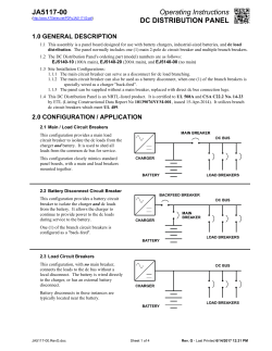 AT-DC Dist Panel Oper Inst