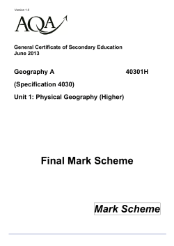 Physical Geography June 2013