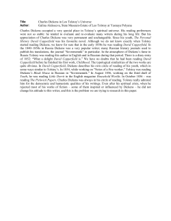 Charles Dickens in Leo Tolstoy`s Universe Author