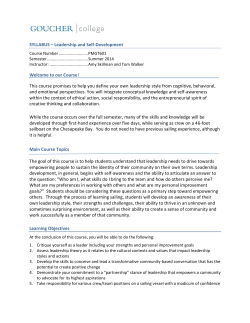 SYLLABUS - Goucher College