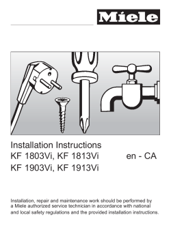 Installation Instructions KF 1803Vi, KF 1813Vi en