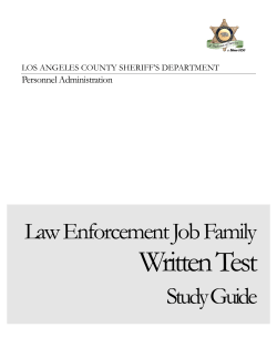 Written Test - Los Angeles County Sheriff`s Department