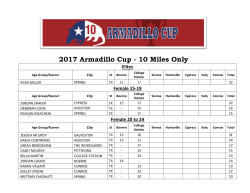 2017 Armadillo Cup - 10 Miles Only