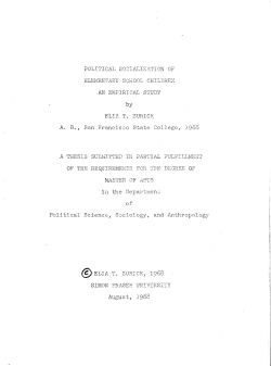 Political socialization of elementary school children : an empirical