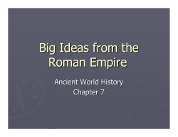 Big Ideas from the Roman Empire