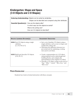 Shape and Space (3-D Objects and 2-D