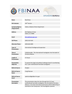 Name Brad Flynn NA Graduate 245th Session Company/Agency