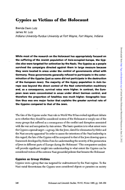 Gypsies as Victims of the Holocaust