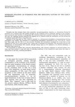 8.2.3. Nitrogen fixation as evidence for the reducing nature of the