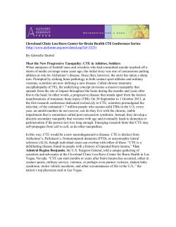 Cleveland Clinic Lou Ruvo Center for Brain Health CTE Conference