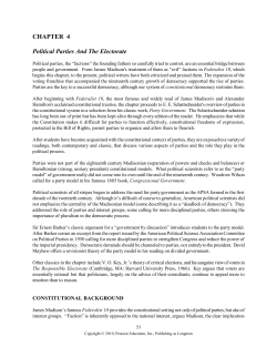 CHAPTER 4 Political Parties And The Electorate