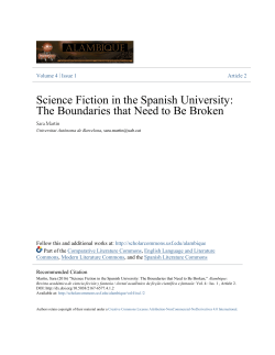 Science Fiction in the Spanish University