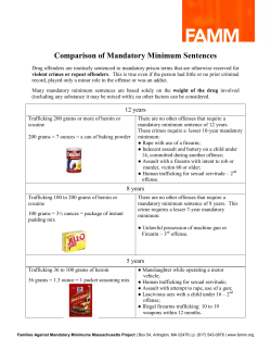 Comparison of mandatory minimum sentences
