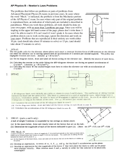APB Problems&ndash;Newton`s Laws-11