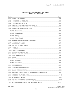 section 1 &ndash; terms and definitions table of contents