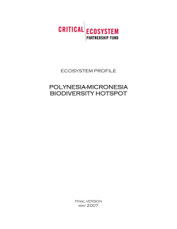 POLYNESIA-MICRONESIA BIODIVERSITY HOTSPOT
