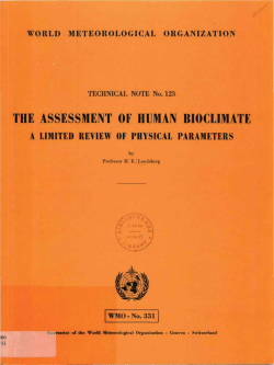 the assessment of human bioclimate