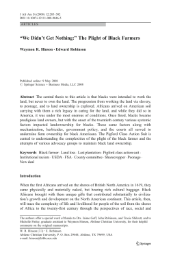 History of Black Farmers