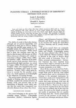 FLOATING CORALS: A POSSIBLE SOURCE OF ERRONEOUS