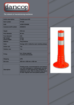 Article description Flexible post 450 Item number FP