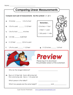 Comparing Linear Measurements