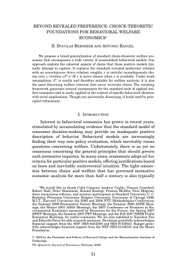 BEYOND REVEALED PREFERENCE: CHOICE-THEORETIC