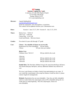 SPYcamp - Cedar Hills Baptist Church