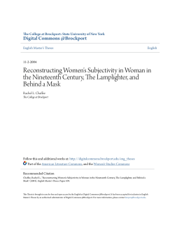 Reconstructing Women`s Subjectivity in Woman in the Nineteenth