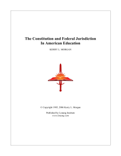 The Constitution and Federal Jurisdiction in