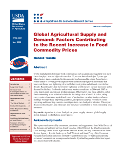 Global Agricultural Supply and Demand: Factors Contributing to the