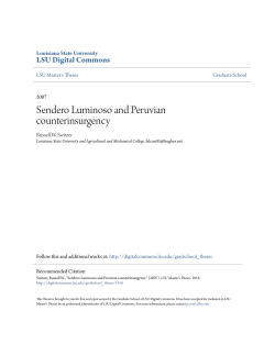 Sendero Luminoso and Peruvian counterinsurgency