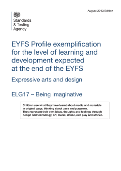 ELG17 &ndash; Being imaginative