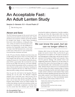 An Acceptable Fast: An Adult Lenten Study