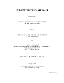 uniform trust decanting act