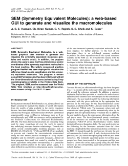 SEM (Symmetry Equivalent Molecules): a web