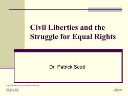Civil Liberties and the Struggle for Equal Rights