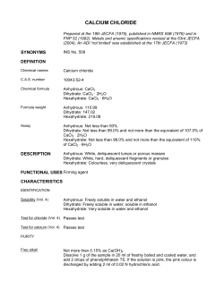 CALCIUM CHLORIDE