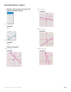 Find the x-intercept and y-intercept of the graph of each linear