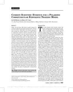 current scientific evidence for a polarized cardiovascular endurance