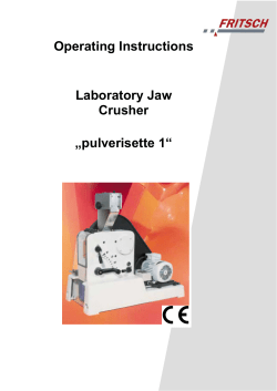 Operating Instructions - John Morris Scientific