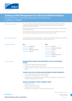 Trading and Risk Management for Crude oil and