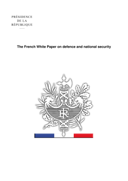 The French White Paper on defence and national security